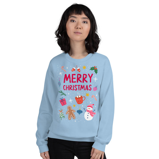 Whimsical Women's Merry Christmas Sweatshirt