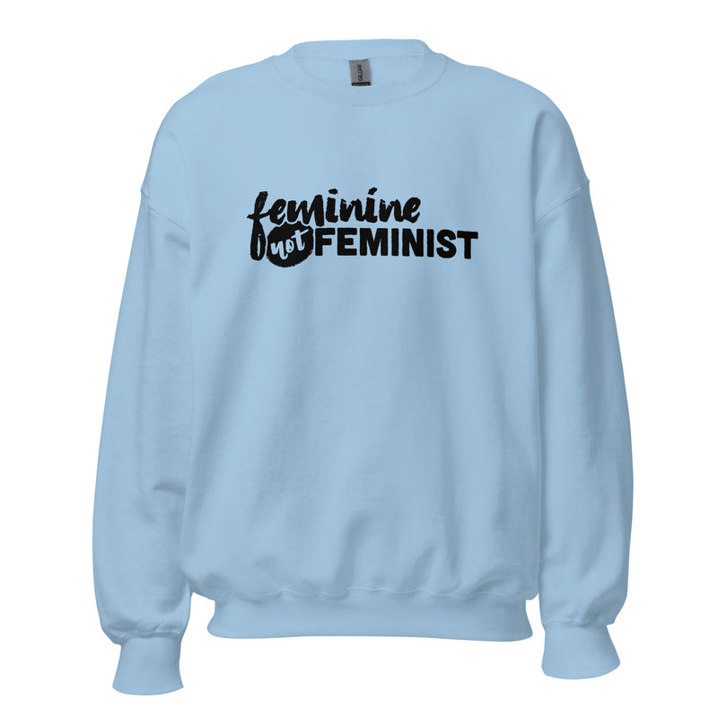 Load image into Gallery viewer, Feminine Not Feminist Unisex Sweatshirt
