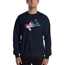 Load image into Gallery viewer, Rebel News Logo Horn Background- Unisex Crew Neck
