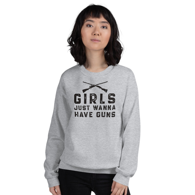 Load image into Gallery viewer, Girls Just Wanna Have Guns Unisex Sweatshirt
