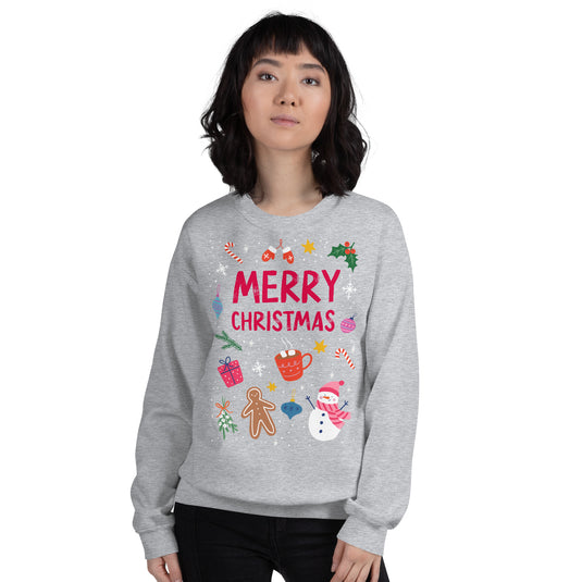 Whimsical Women's Merry Christmas Sweatshirt