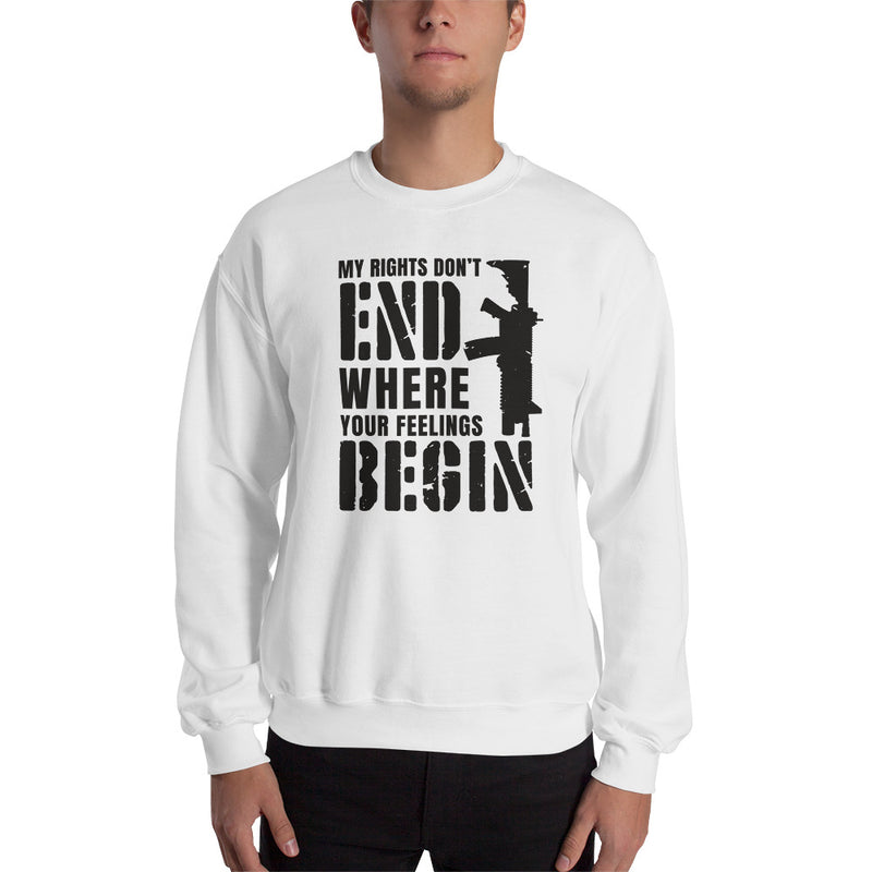 Load image into Gallery viewer, My Rights Don&#39;t End Where Your Feelings Begin Unisex Sweatshirt
