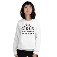 Load image into Gallery viewer, Girls Just Wanna Have Guns-Unisex Crew Neck
