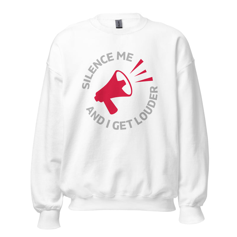 Load image into Gallery viewer, Silence Me and I Get Louder Rebel Horn Unisex Sweatshirt
