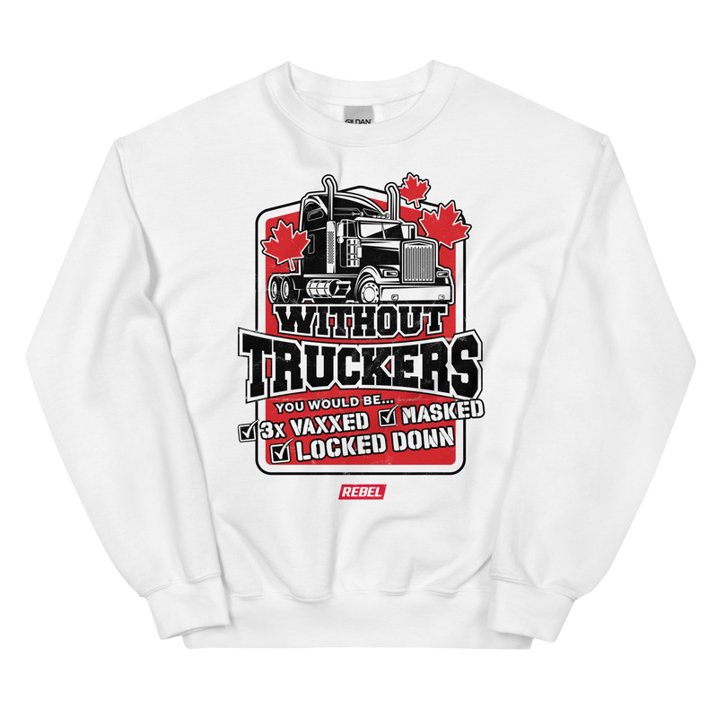 Load image into Gallery viewer, Without Truckers Unisex Sweatshirt
