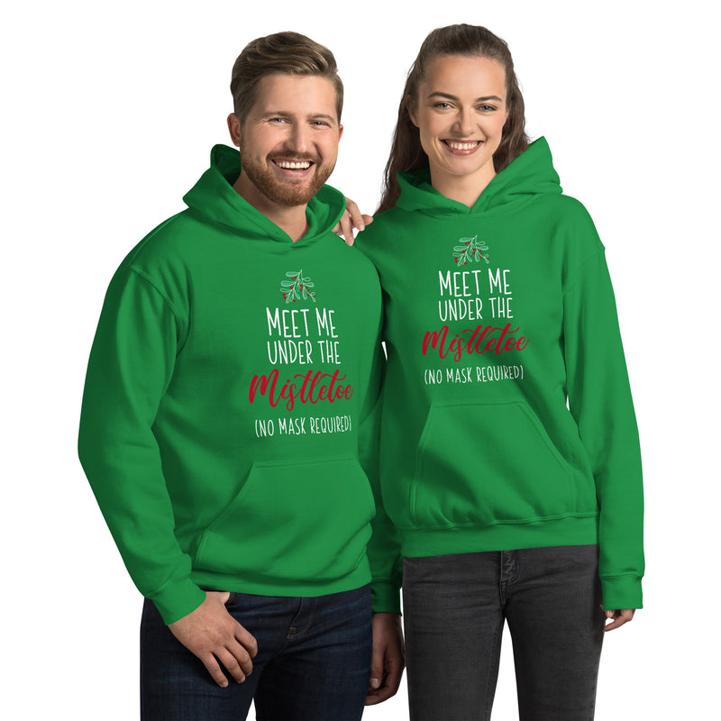 Load image into Gallery viewer, Meet Me Under The Mistletoe (No Mask Required)- Unisex Hoodie
