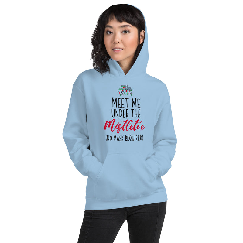 Load image into Gallery viewer, Meet Me Under The Mistletoe (No Mask Required)- Unisex Hoodie
