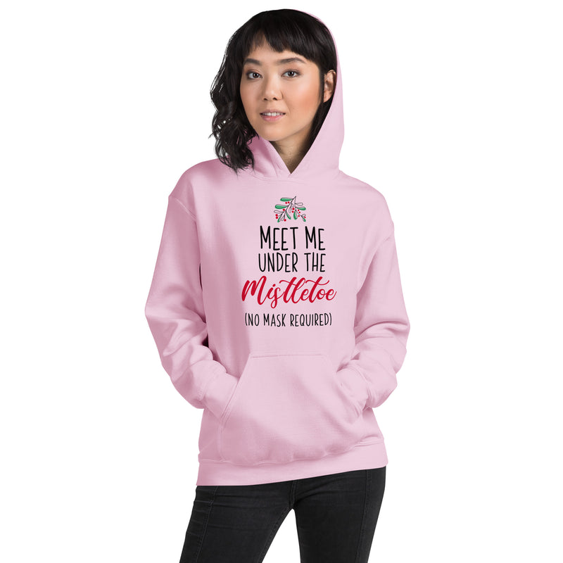 Load image into Gallery viewer, Meet Me Under The Mistletoe (No Mask Required)- Unisex Hoodie
