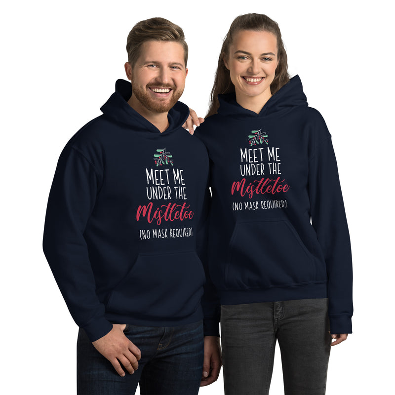 Load image into Gallery viewer, Meet Me Under The Mistletoe (No Mask Required)- Unisex Hoodie
