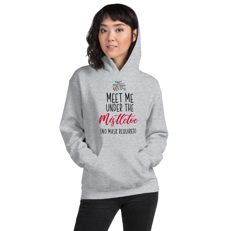 Load image into Gallery viewer, Meet Me Under The Mistletoe (No Mask Required)- Unisex Hoodie
