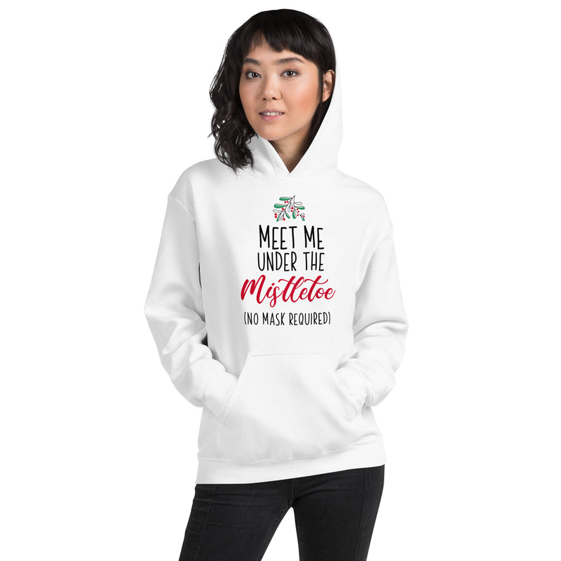 Load image into Gallery viewer, Meet Me Under The Mistletoe (No Mask Required)- Unisex Hoodie
