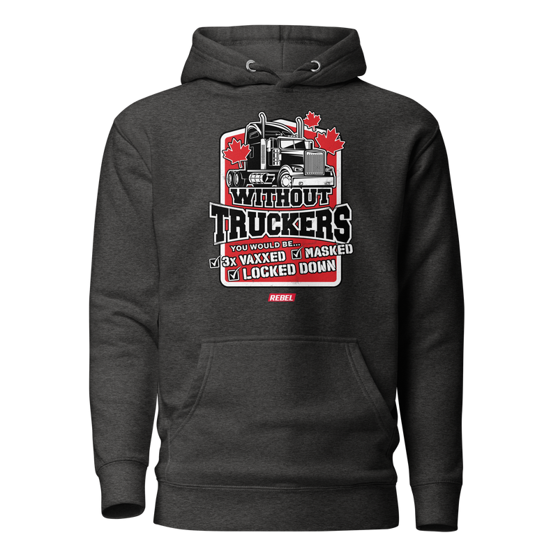 Load image into Gallery viewer, Without Truckers Unisex Hoodie
