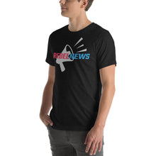 Load image into Gallery viewer, Rebel News Logo Horn Background- Unisex T-Shirt
