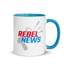 Load image into Gallery viewer, Rebel News with Horn- Two-Tone Mug
