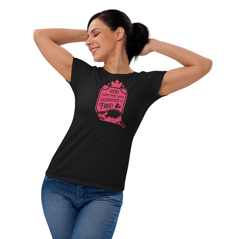 Load image into Gallery viewer, God Keep Our Land Women&#39;s Fitted T-Shirt
