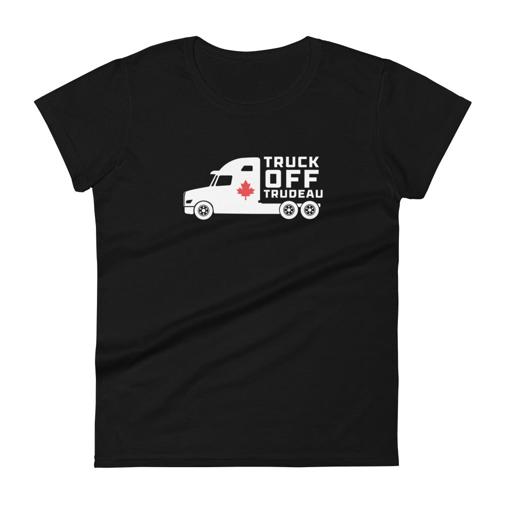 Truck Off Trudeau- Women's Fitted T-Shirt