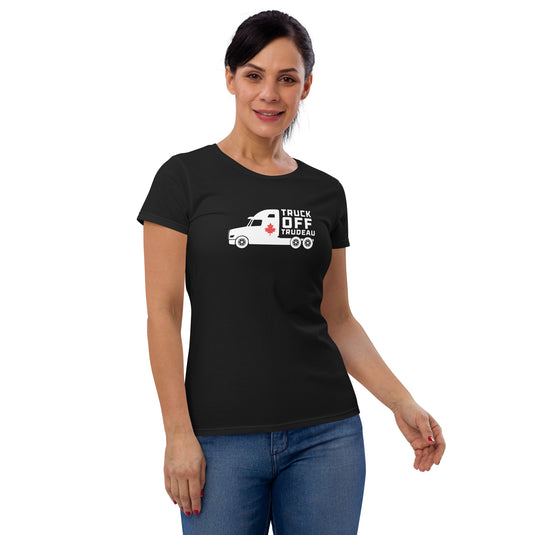 Truck Off Trudeau- Women's Fitted T-Shirt