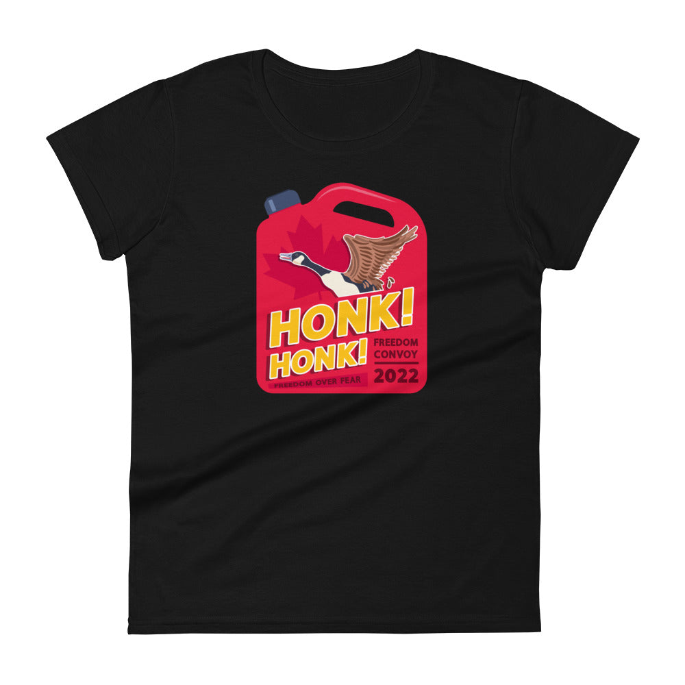 Honk! Honk! Jerrycan Goose - Women's Fitted T-Shirt