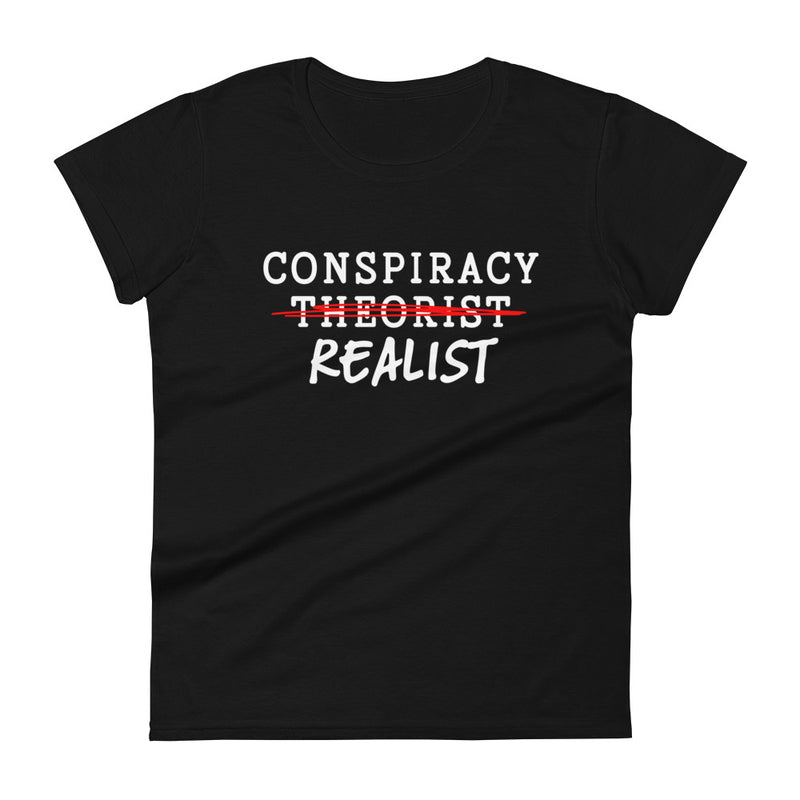 Load image into Gallery viewer, Conspiracy Realist Women&#39;s Fitted T-Shirt
