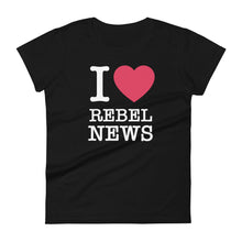 Load image into Gallery viewer, I Heart Rebel News- Women&#39;s Fitted T-Shirt
