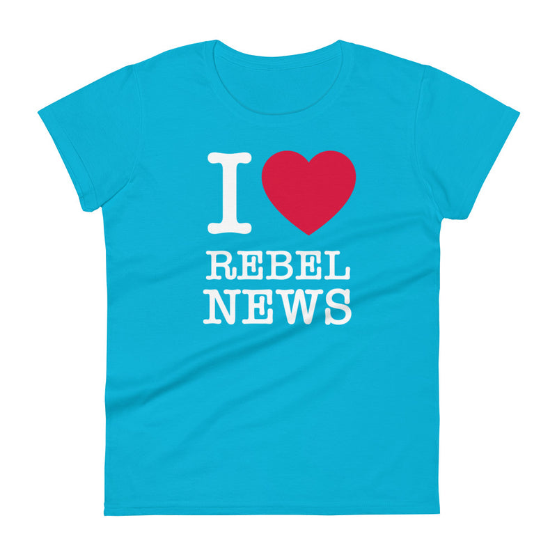 Load image into Gallery viewer, I Heart Rebel News- Women&#39;s Fitted T-Shirt

