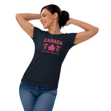 Load image into Gallery viewer, True North Strong and Free-Women&#39;s Fitted T-Shirt
