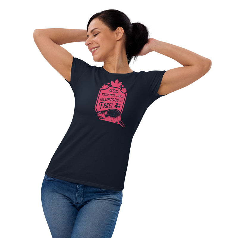 Load image into Gallery viewer, God Keep Our Land Women&#39;s Fitted T-Shirt
