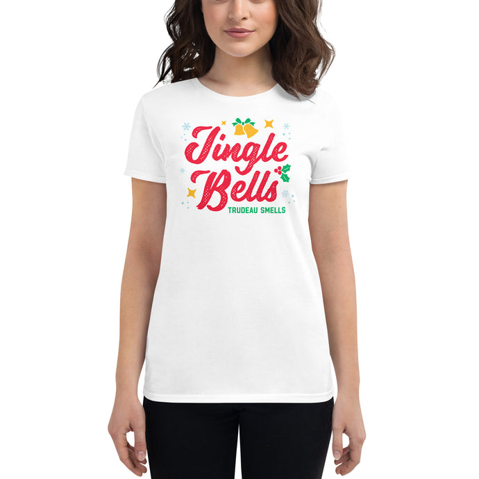 Jingle Bells Trudeau Smells- Women's Fitted T-Shirt