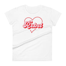 Load image into Gallery viewer, Rebel At Heart- Women&#39;s Fitted T-Shirt
