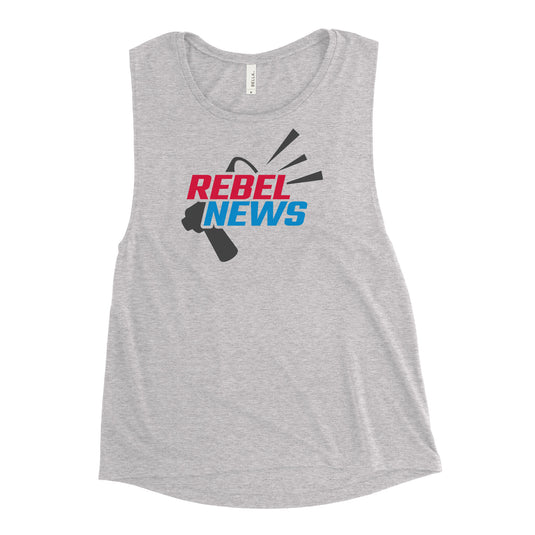Rebel News Horn Logo Women's Muscle Tank