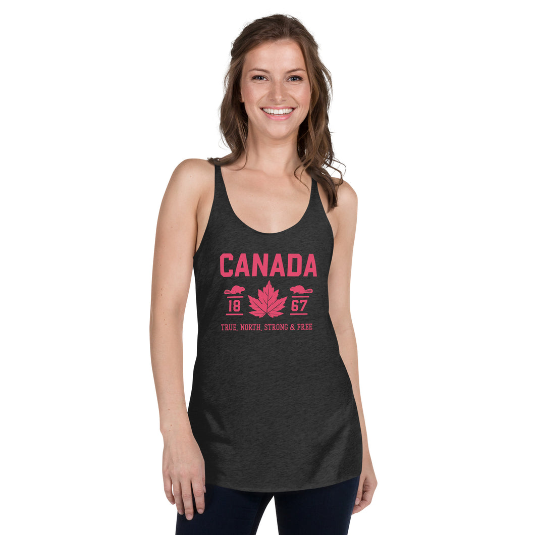 True North Strong and Free- Women's Racerback Tank