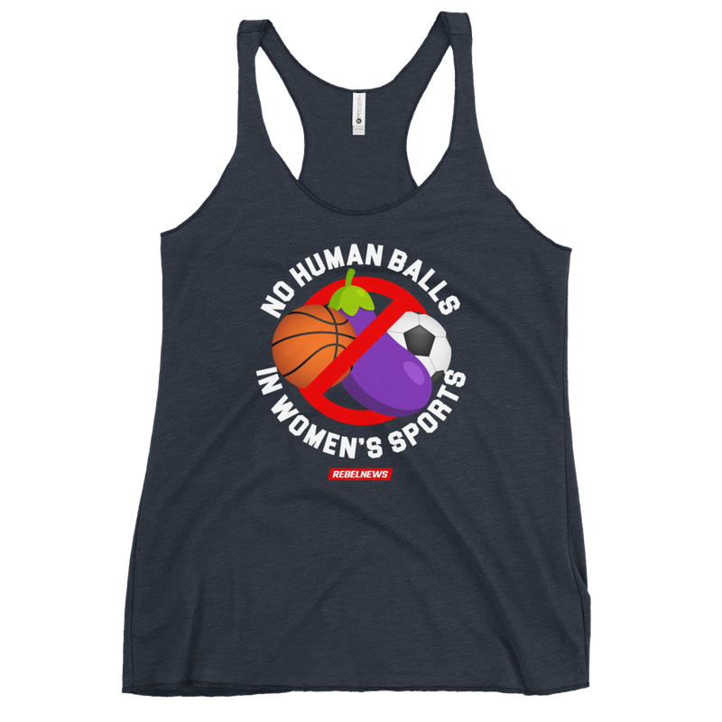 Load image into Gallery viewer, No Human Balls! Women&#39;s Racerback Tank
