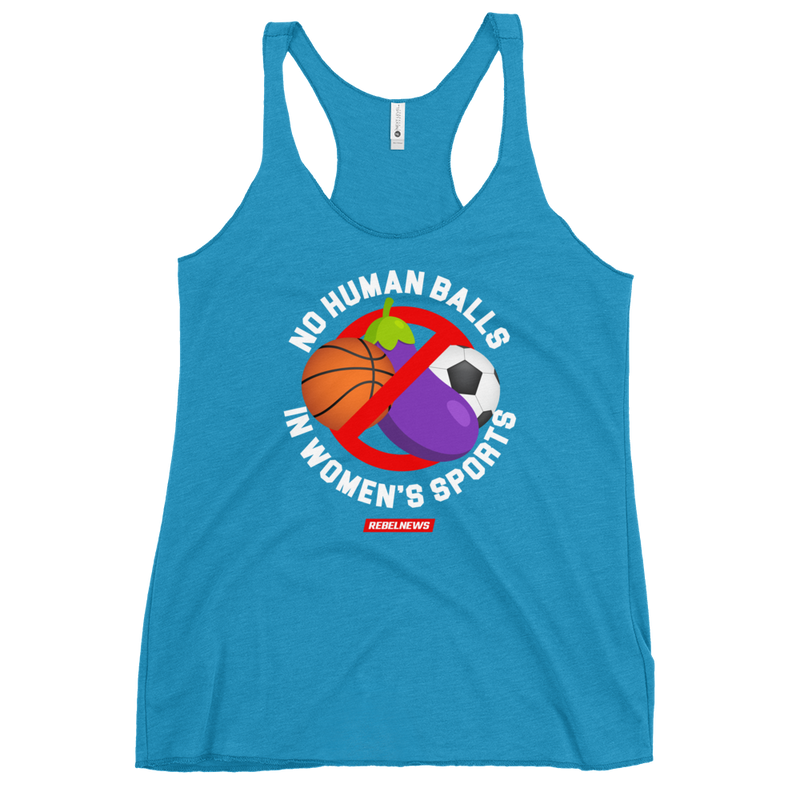 Load image into Gallery viewer, No Human Balls! Women&#39;s Racerback Tank
