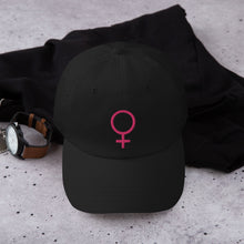 Load image into Gallery viewer, Female Symbol (Pink Logo) - Baseball Cap
