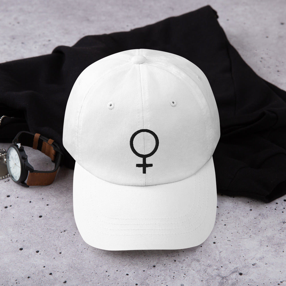 Female Symbol (Black Logo) - Baseball Cap